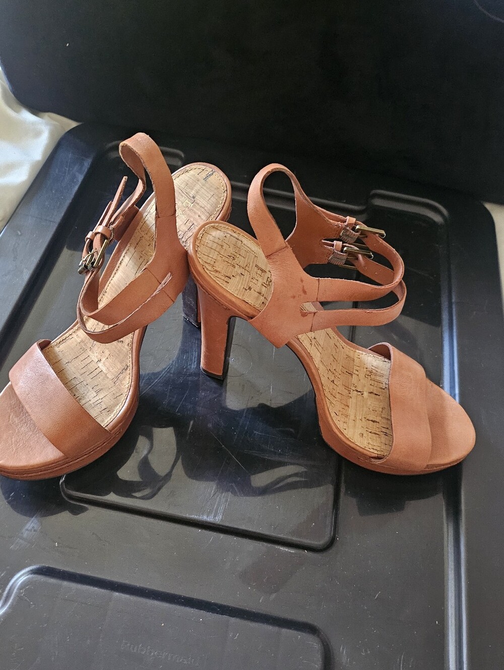 RL Women's Tan Strappy High Heel New